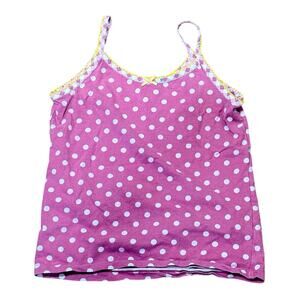 Matilda Jane Girls Size 10 Pink Polka Dot Cami Tank Play Condition